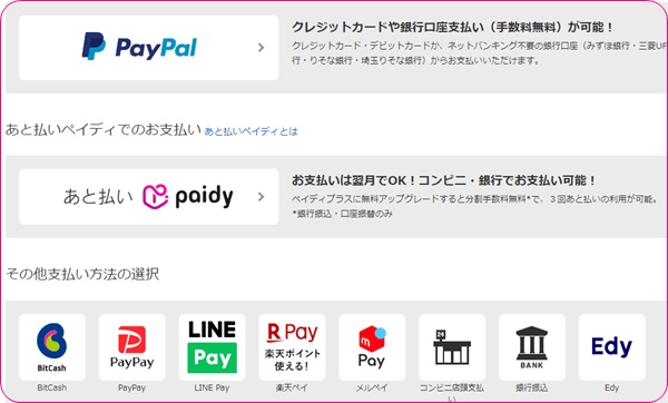 fanzaライブチャットの支払方法一覧